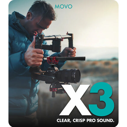 Movo Photo X3-II Micrófono Supercardioide Shotgun Con Filtro 150 Hz Vibración Reducida
