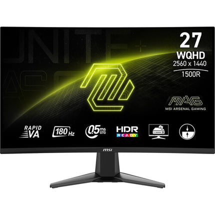 MSI MAG 27CQ6F Monitor Curvo Gaming 27" QHD 180 Hz HDR 0.5 ms