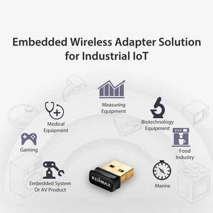 EDIMAX Technology N150 Adaptador Nano USB Wi-Fi 4 150 Mb/s Bluetooth 4.0