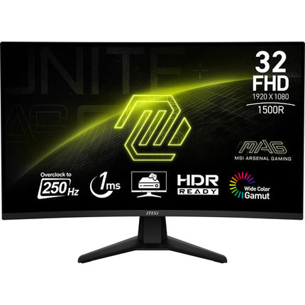 MSI MAG 32C6X Monitor Curvo Gaming 31.5" Full HD 250 Hz HDR 1 ms
