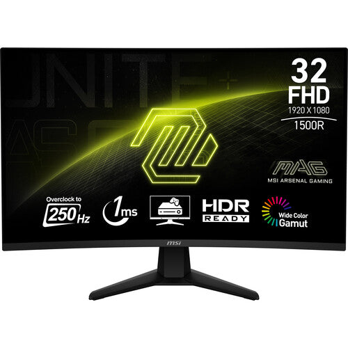MSI MAG 32C6X Monitor Curvo Gaming 31.5" Full HD 250 Hz HDR 1 ms