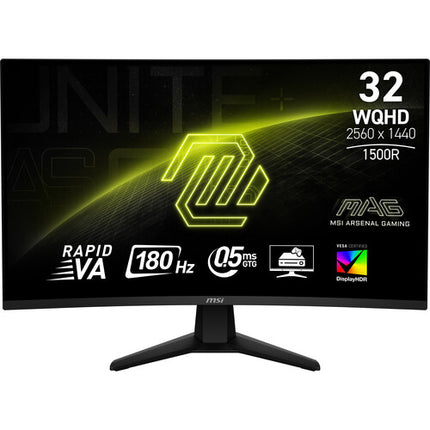 MSI MAG 32CQ6F Monitor Curvo 31.5" QHD 1440p HDR 180 Hz 0.5 ms