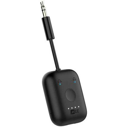 MEE audio Connect Air Adaptador Inalámbrico para Avión Negro con Bluetooth aptX y Cable 3.5mm