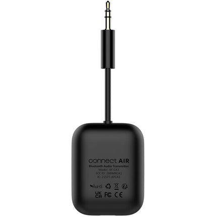 MEE audio Connect Air Adaptador Inalámbrico para Avión Negro con Bluetooth aptX y Cable 3.5mm