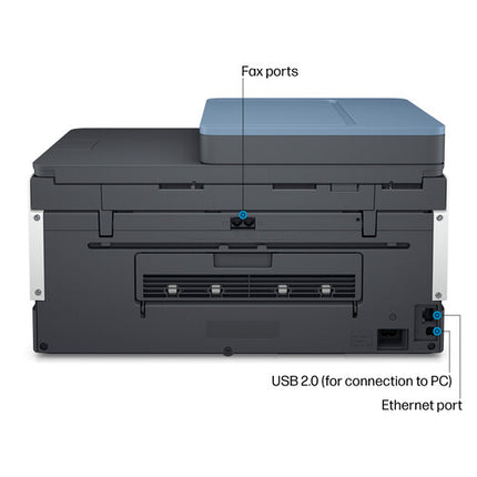HP Smart Tank 7602 Impresora todo en uno inalámbrica con alimentador automático y doble banda Wi-Fi