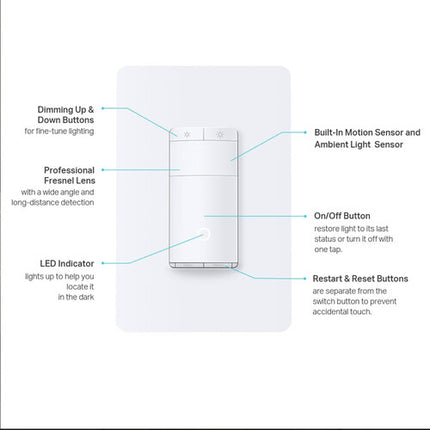 TP-Link ES20M Interruptor Regulador Inteligente Wi-Fi con Sensor de Movimiento 4 Pack