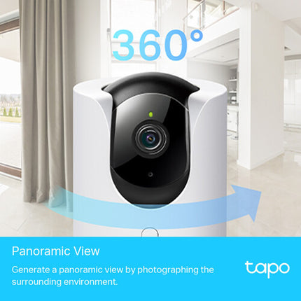 TP-Link Tapo C225 V2 Cámara de Seguridad Wi-Fi Interior 4MP 2560x1440 360° Panorámica 2-Pack