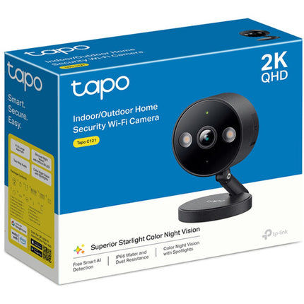 TP-Link Tapo C121 Cámara Wi-Fi Exterior 2K QHD 2560x1440 IP66