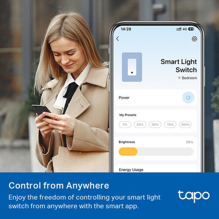 TP-Link Tapo S515D Interruptor Inteligente Wi-Fi Regulable 3-Vías Kit Matter 2.4 GHz