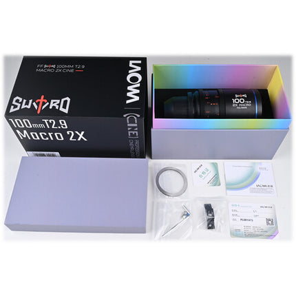 Venus Optics Laowa Sword 100mm T2.9 2x Macro Cine Lens Full Frame 9.7" Distancia mínima de enfoque