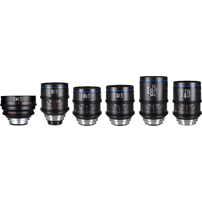 Venus Optics Laowa Sword Macro Cine Set 6 lentes Full-Frame 15-180mm T2.9/4.6 ARRI PL