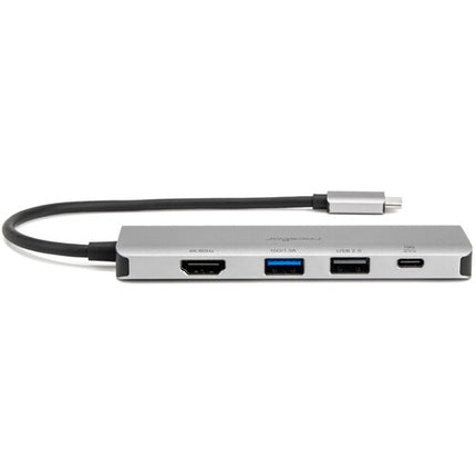 Rocstor USB-C 3.2 Gen 2 Adaptador Multi Puerto 4 en 1 Plata 4K 60Hz 100W PD
