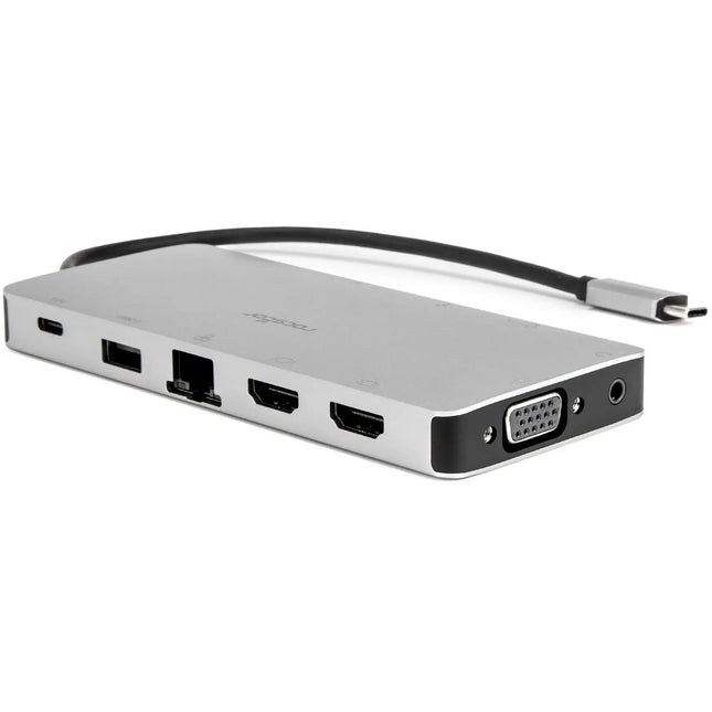 Rocstor USB-C 12 en 1 Adaptador Multi Puerto con HDMI VGA y Power Delivery 100W