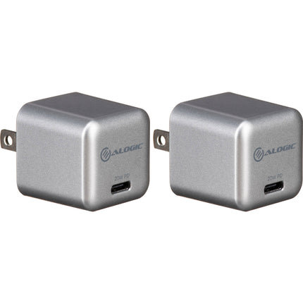 ALOGIC Cargador de Pared Mini USB-C 20W 2-Pack Compacto y Portátil