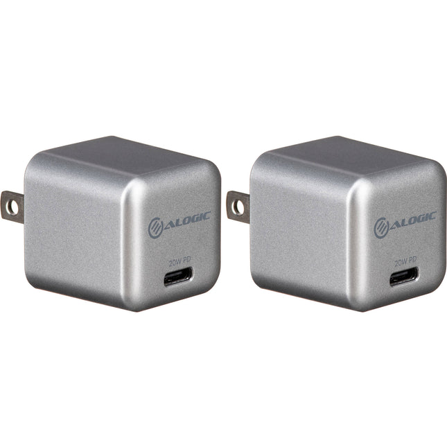 ALOGIC Cargador de Pared Mini USB-C 20W 2-Pack Compacto y Portátil