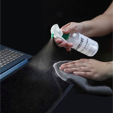 Sensei Deluxe Kit de Limpieza LCD Pequeño con Spray 8.12 oz y Paños Microfibra 30x30 cm