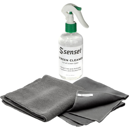 Sensei Deluxe Kit de Limpieza LCD Pequeño con Spray 8.12 oz y Paños Microfibra 30x30 cm