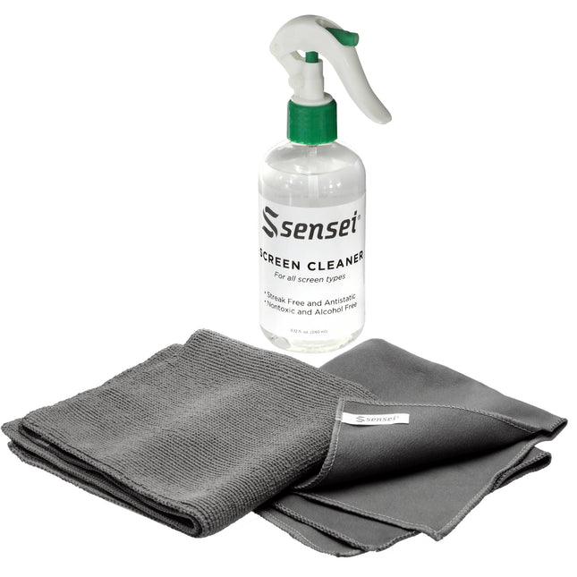 Sensei Deluxe Kit de Limpieza LCD Pequeño con Spray 8.12 oz y Paños Microfibra 30x30 cm