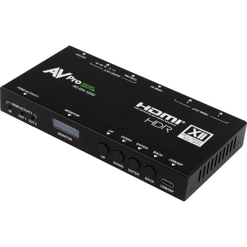 AVPro Edge 1x2 Amplificador HDMI 2.1b 48 Gb/s 8K60 con soporte audio multicanal