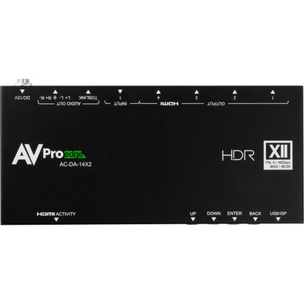 AVPro Edge 1x4 Amplificador HDMI 2.1b 48 Gb/s 8K60 4 Salidas con Soporte Montaje
