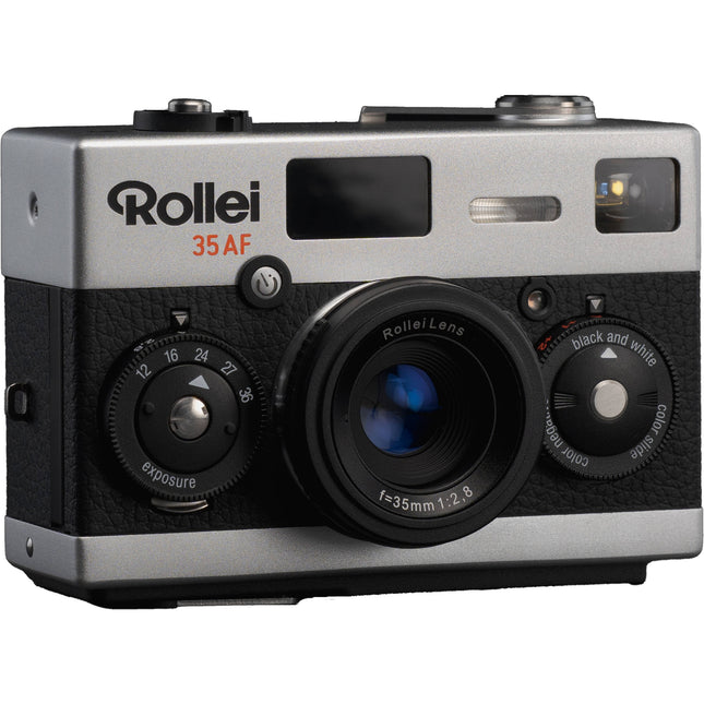 Rollei 35AF Cámara de 35mm con Lente f2.8 y Flash Integrado Chrome