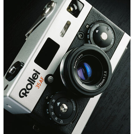Rollei 35AF Cámara de 35mm con Lente f2.8 y Flash Integrado Chrome