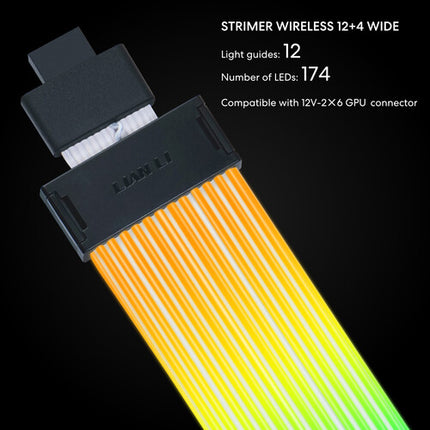 Lian Li Strimer Wireless 16-12 Cable ARGB 12V 2x6 Pin 174 LEDs 34 cm