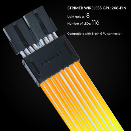 Lian Li Strimer Wireless Cable ARGB 2x8-Pin GPU 13.4" 116 LEDs