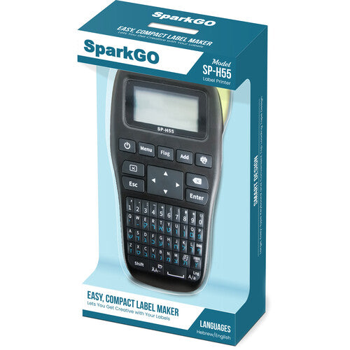SparkGO SP-H55 Impresora de Etiquetas Térmica con Teclado QWERTY y Cinta Laminada 0.5" x 13'
