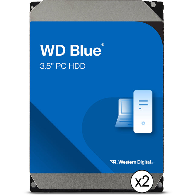 WD 4TB Blue HDD Interno 3.5" SATA III 5400 rpm 2 Pack Kit