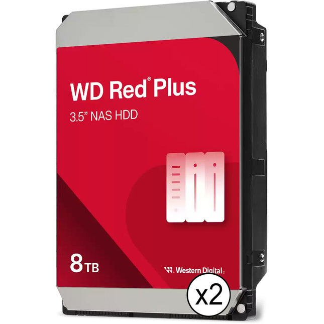 WD 8TB Red Plus 3.5" HDD NAS interno 5640 rpm SATA III 2-Pack