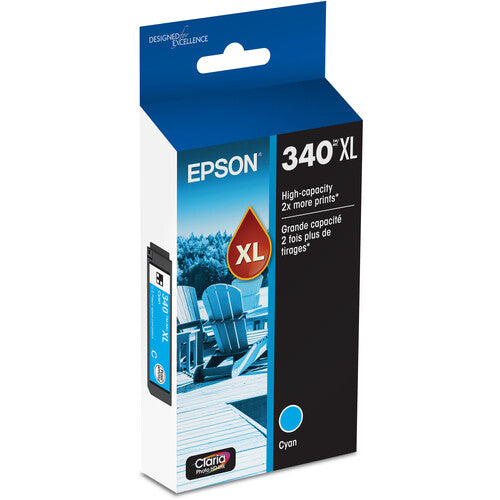 Cartucho Cyan Epson 340XL Claria Photo HD para Expression Photo XP-8800 830 páginas color