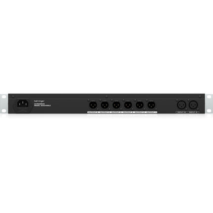 Behringer ULTRADRIVE DCX2496LE sistema gestión altavoces con 2 entradas 6 salidas analógicas