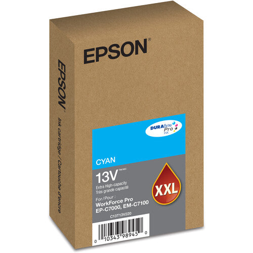 Epson T13V Cartucho de Tinta Cyan Alta Capacidad para Impresoras WorkForce Pro 8000 Páginas