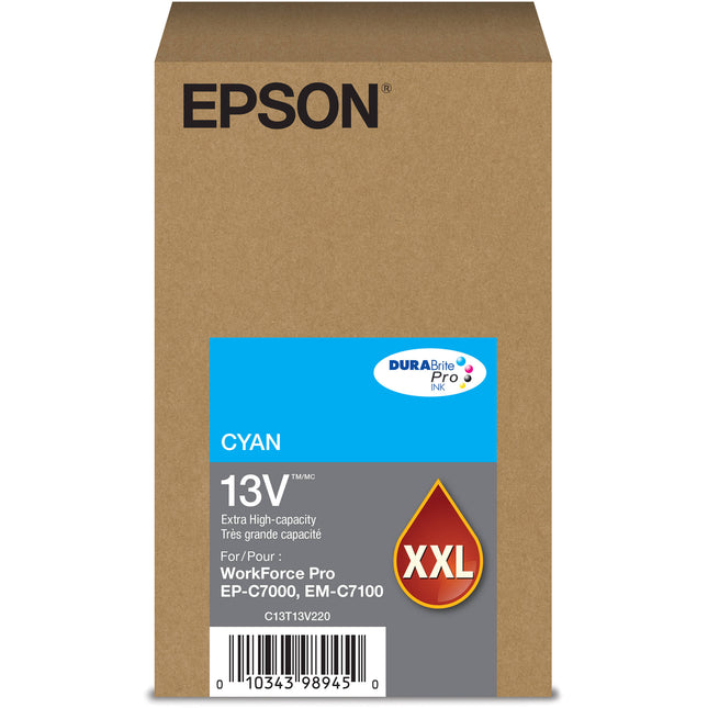Epson T13V Cartucho de Tinta Cyan Alta Capacidad para Impresoras WorkForce Pro 8000 Páginas