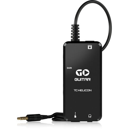 TC-Helicon GO Guitar Interfaz de Audio Portátil para Guitarra Eléctrica y Bajo con Salidas para Auriculares y Amplificador