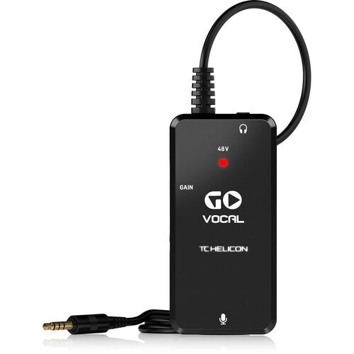 TC-Helicon Go Vocal Previo para Micrófono con Alimentación Phantom 48V y Salida para Auriculares