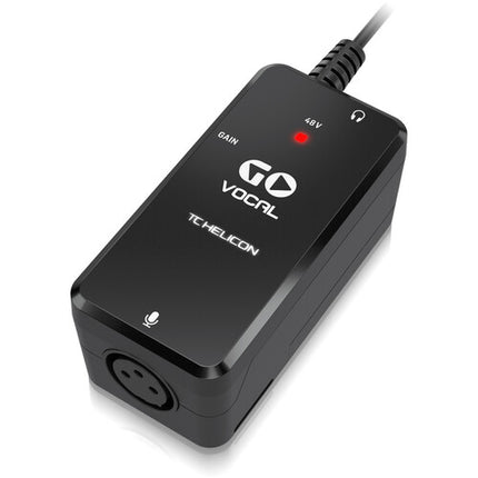 TC-Helicon Go Vocal Previo para Micrófono con Alimentación Phantom 48V y Salida para Auriculares