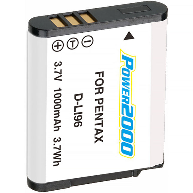 Power2000 Batería D-LI96 1000mAh para Cámaras Sumergibles Pentax WG-1000