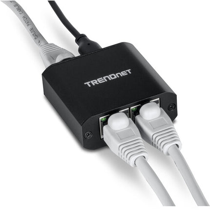 TRENDnet Splitter Ethernet Gigabit 2 Puertos 4 Gb/s con Cable USB-C