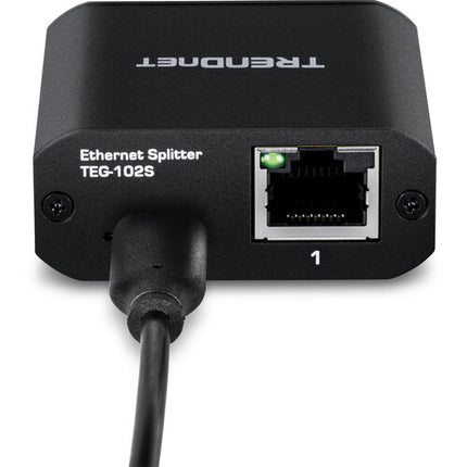 TRENDnet Splitter Ethernet Gigabit 2 Puertos 4 Gb/s con Cable USB-C
