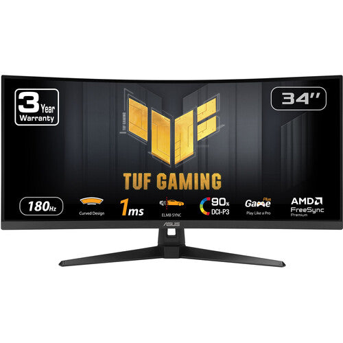 ASUS Monitor Curvo Gaming 34" WQHD 180 Hz 1500R Panel 3440x1440