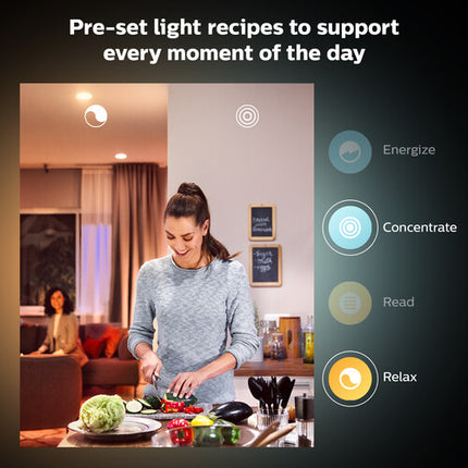 Philips Hue Puente y 4 Bombillas E12 Bluetooth White Color 2000-6500K