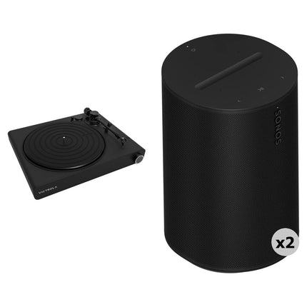Victrola Stream Onyx Tocadiscos Manual 33 1/3 y 45 rpm con Sonos ERA 100 Negro