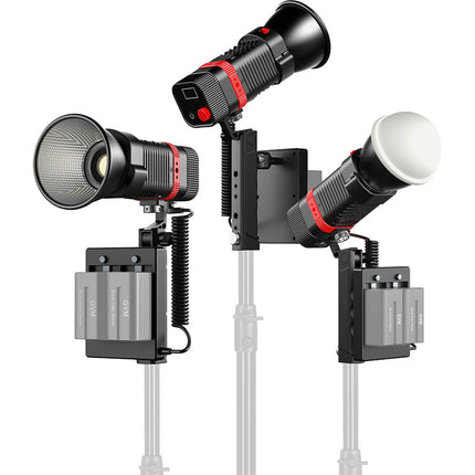 GVM PL60B Kit de 3 Luces LED Bi-Color con Softbox y Barndoors 9400 Lux 2700-6800K