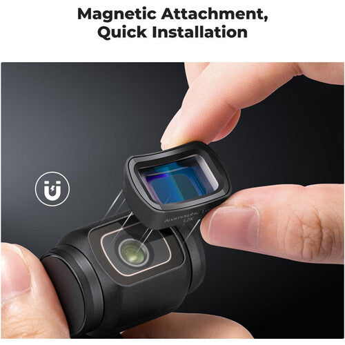 K&F Concept lente anamórfico 1.2x con recubrimiento azul para DJI Osmo Pocket 3 aumento 20% vista horizontal vidrio óptico AGC