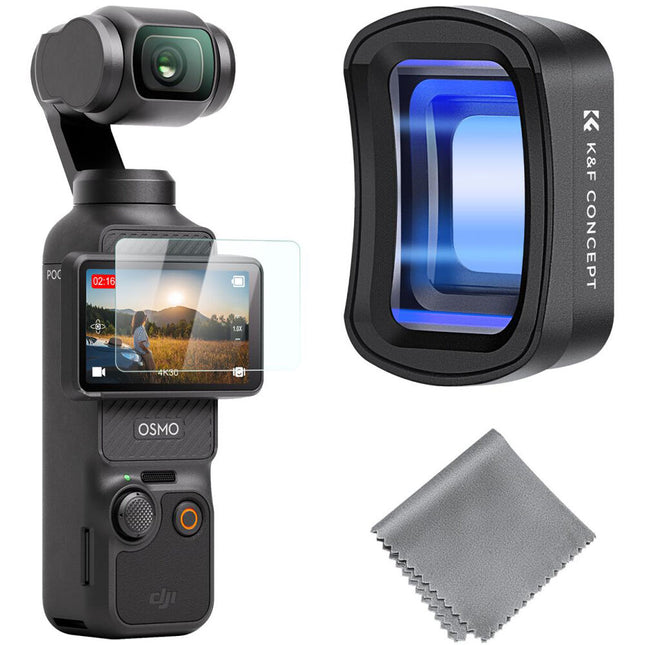 K&F Concept lente anamórfico 1.2x con recubrimiento azul para DJI Osmo Pocket 3 aumento 20% vista horizontal vidrio óptico AGC