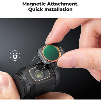 K&F Concept Filtro Estrella 6 Puntas con Recubrimiento Verde para DJI Osmo Pocket 3 28 Capas Nano