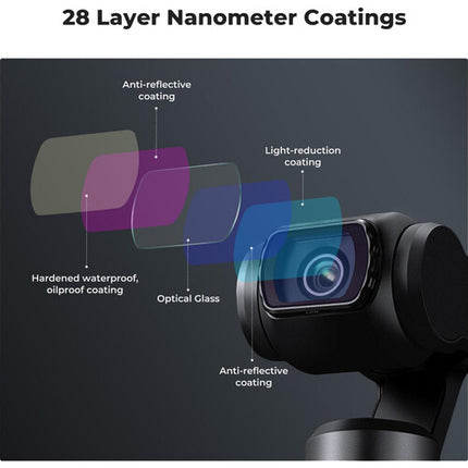 K&F Concept Filtro de Luz Natural Transparente para DJI Osmo Pocket 3 28 Capas Nano Recubrimiento Vidrio Óptico AGC Magnético