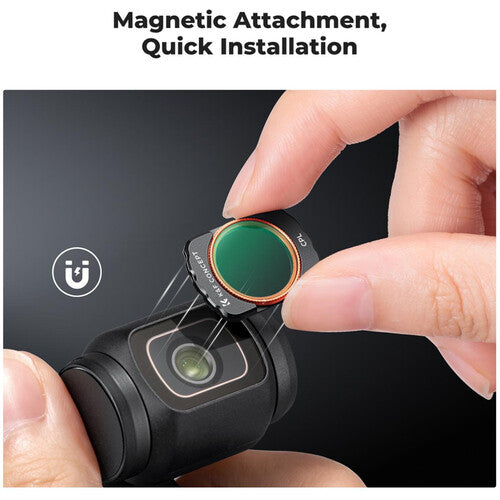 K&F Concept Set de 16 Filtros ND y CPL para DJI Osmo Pocket 3 0.9-3.0 Densidad Óptica